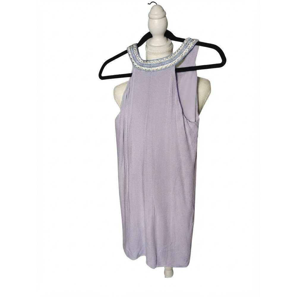 Lilly Pulitzer Lavender  Embellished Sleeveless Shift Dress XS Sequin Braid - Picture 2 of 8